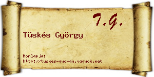 Tüskés György névjegykártya